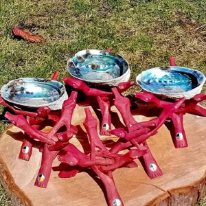 Wooden Cobra stand for Abalone Shell or other